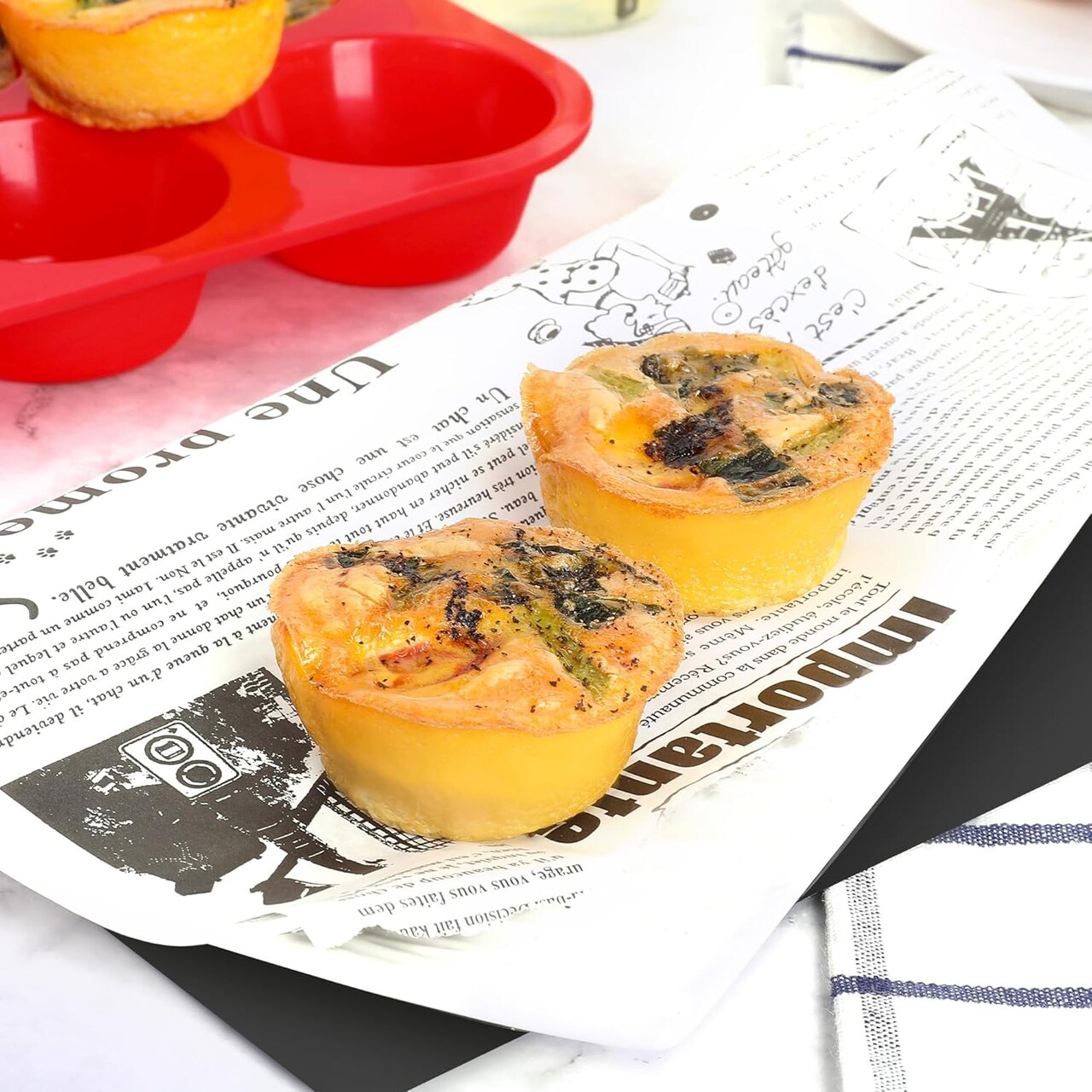 Silicone Muffin Pan, 12-Cup Cupcake Pan for Baking 3 Pack Nonstick Food Grade Silicone Muffin Tray